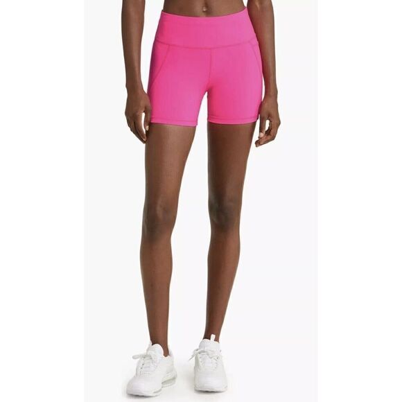 Sweaty Betty Hot Pink Power 4" Biker Shorts  Bum Sculpting. $68 UK L US 10 EU 42 - Picture 1 of 3